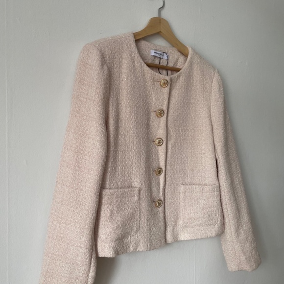 ESCANDELLE pink tweed blazer - Picture 4 of 5